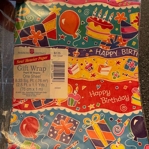 American Greetings vintage wrapping paper lot of 7 - Picture 5 of 8